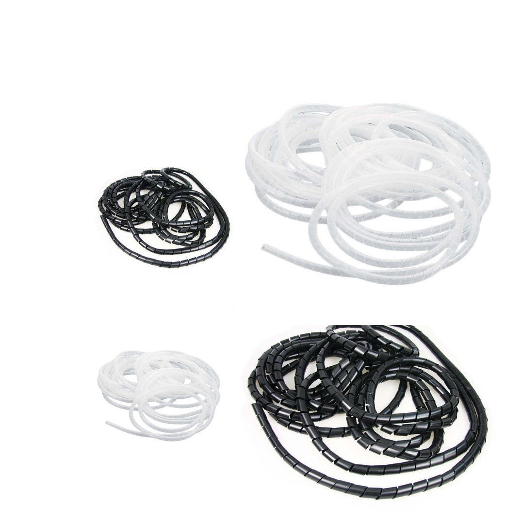 Flexible-Kabelspirale Spiralschlauch in Schwarz 4 mm Bündelbereich 6 - 25 mm